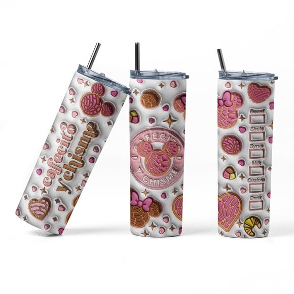 20oz Insulated Tumbler, Cafecito y Chisme, Spanish, Cute - Picture 1 of 8
